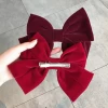 Handmade Barrette Outfit Hair Accessory Vintage Large Bow fabric Hair clip women velvet fabric big bowknot hair pin