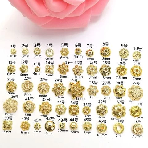 Handmade DIY Accessories 18K Gold Filled Holder Flower Hat Brass Copper Beads