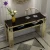 Import Harmony gold console table set with mirror glass top hallway italy design furniture from China