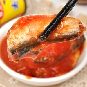 Healty canned sardine fish in tomato sauce 125g
