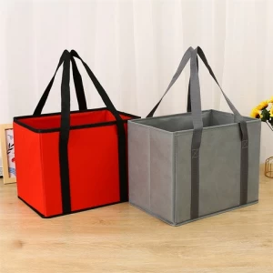 Heavy Duty Multipurpose Home Reusable Moving Handbag Shoe Toy Folding Non Woven Storage Bag Organizer