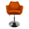 High-end fashion orange rotating bar chair waiting room chair salon furniture swivel leisure chair