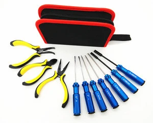 High quality 10 in 1 hex tool kit bag toy screwdriver set for RC helicopter/car/ boat repair Tools