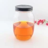 High quality 1000ml blank wide mouth square 1l storage glass mason jar with black metal twist off cap wholesale