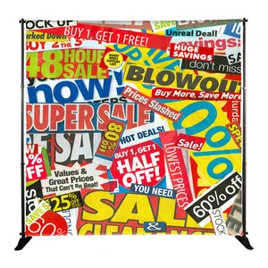 high quality advertising adjustable backdrop display step and repeat banner stand