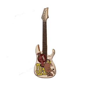 High quality Custom personalized soft enamel music instrument guitar fashion metal badge