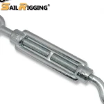 High quality DIN1480 wire rope tensioner galvanized drop forged eye hook  turnbuckle