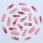 High Quality French Design False Nails Girls Long Press-On Nail Tips Coffin Pattern High Quality Nail Polish Short Long Fingers
