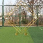 High Quality Geometrical Shape Diamond Wedding Stage Background Metal Square Arch Backdrop Shelf Decorative Display Stand