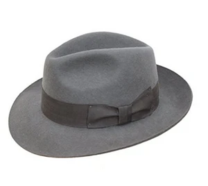 High Quality Hand Made Gents Fedora Felt Trilby Hat With Wider Brim 100% Wool NEW