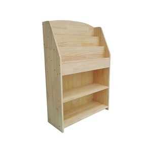 High quality low cost customized wooden kids book shelf with multiple solid wood choices