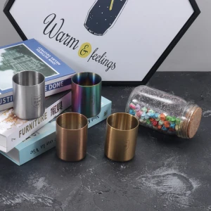 High quality metal stainless steel cylinder colorful fancy pen holder for desk organizers and stand multi purpose use pencil pot