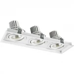 High Quality Moving Head Led 3*30w Recessed Grille Light Housing led grille spot light