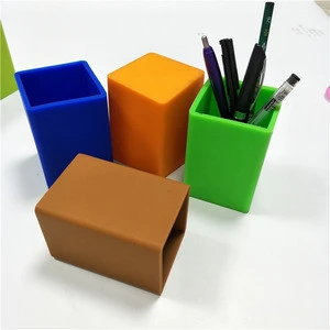 High quality office personalized pen holder, silicone promotion pen holder