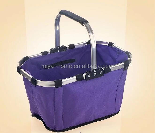 high quality picnic basket folding basket / shopping basket / Cheap price Insulated picnic basket
