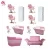 Import High quality pink barber chair shampoo units salon chairs used beauty salon from China