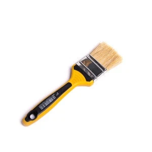 High quality wholesale industrial custom corner 2 inch natural pig bristles rubber plastic handle wall paint brush for american