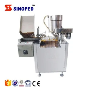 High speed automatic syrup bottle vial oral liquid solution filling inserting stoppering Capping sealing Machine