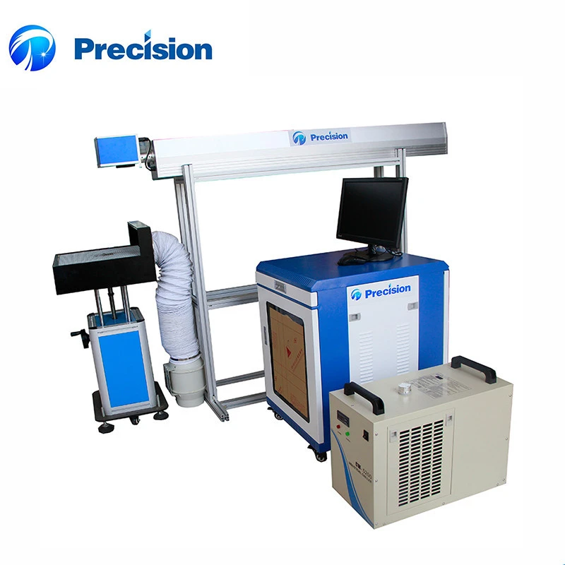 high speed Reci 100W 300x300mm CO2 glass tube laser marking machine for paper, wood, plastic and other non-metal materials