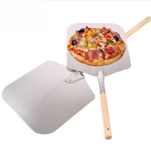 HKD1200 12 Inch Width Aluminum Pizza Peel with Wood Handle