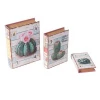 Home Decor Ornament Home and Office Decorative Nesting Set of 3 Canvas Printing Christmas Design Storage Book Boxes