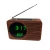 Home decor portable wooden FM radio with LED clock