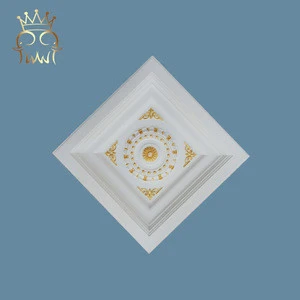 Home decorative wall Artistic PU Ceiling Medallions decorative ceiling tiles