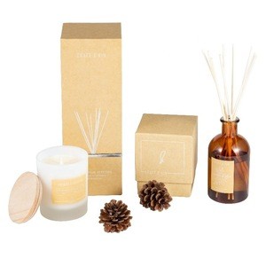Home Fragrance Gift Set with Aroma Essential Oil Reed Diffuser and Massage Candle