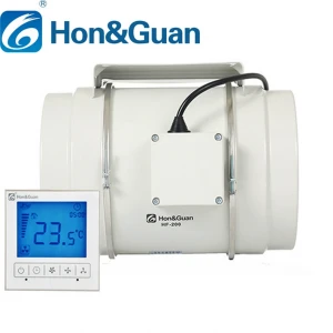 Hon&amp;Guan 8 Inch 500 CFM Smart Duct Inline Fan Vent Blower for HVAC Exhaust