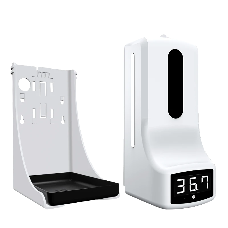Hot K9 1000ml Wall-mounted Thermometer With Soap Dispenser with Alarm Suitable For Use In Offices Home Schools And Communities