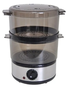 Hot sale double tray 400W electric portable food steamer
