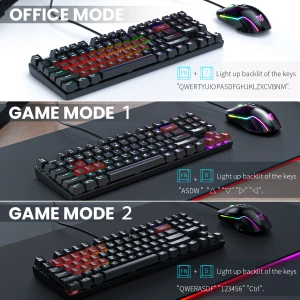 Hot Sale Gaming Keyboard Mouse Combo and Headphone Mechanical Gaming Mouse and Keyboard