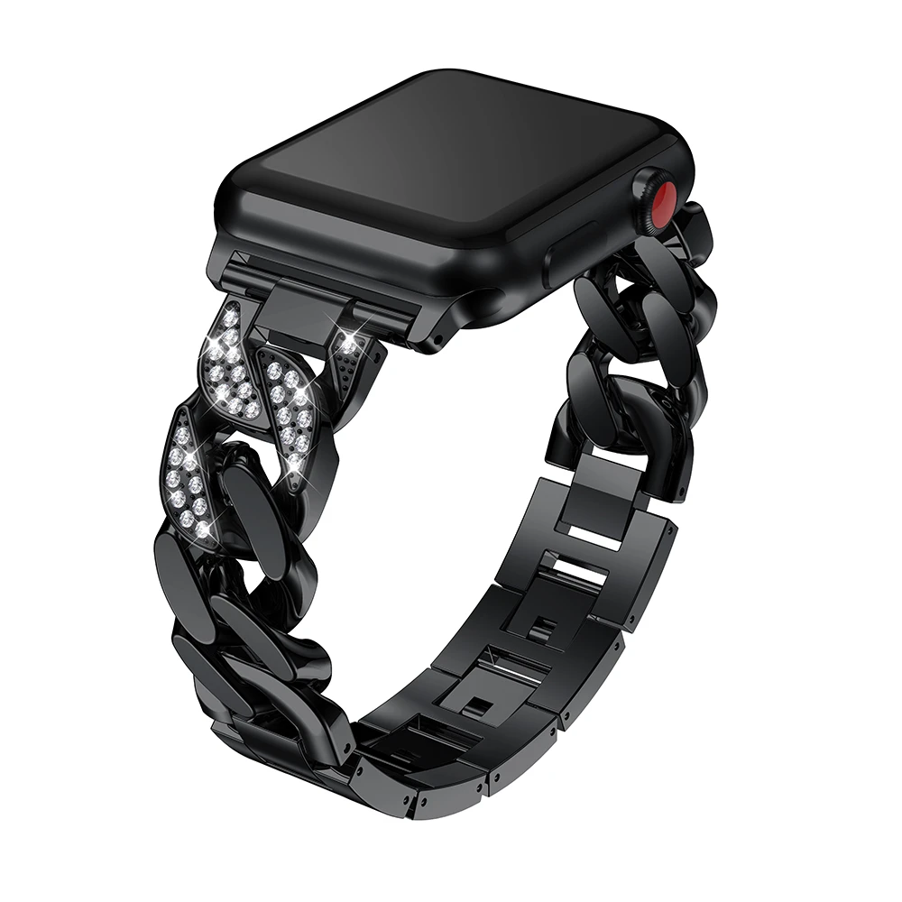 Hot Sale Luxury Watch Strap Metal Band Chain Bracelet Diamond Bracelet Watch Band For Apple