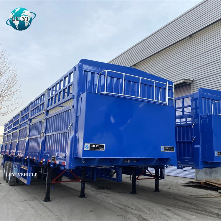 Hot Sale Manufacturers Fence cargo semi trailer livestock transport semi trailer bulk side wall TRUCK TRAILERS