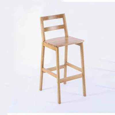 hot sale modern cheap price minimalist industrial style rustic wooden bar chair