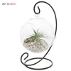 hot sale mouth blown glass with round bottom terrarium fish flower vase