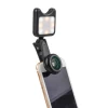 Hot Sale Portable Flexible Practical LED Fill light with wide angle lens/ macro lens for smart phone