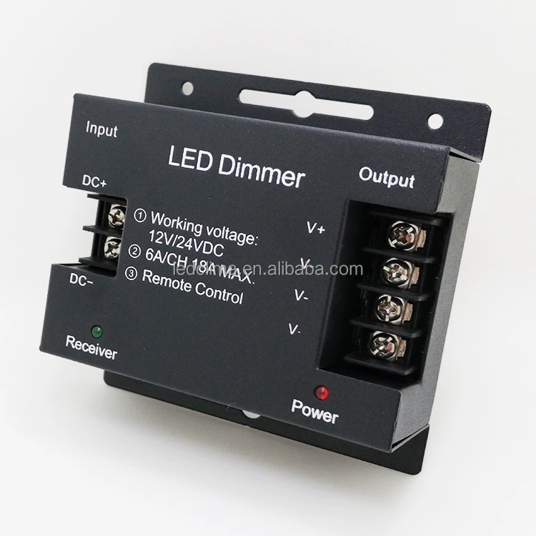 Hot sales Adjustable Brightness 12-24V LED Dimming Controller Remote Control single color LED Strip Light Dimming Control