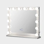 Hot Sell 14 Bulbs Big Hollywood Style Lighted Vanity Mirror With LCD Screen Dimmer Function