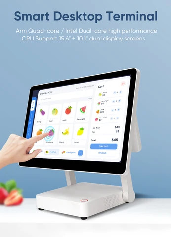 Hot selling 15.6 Inch Touch Pos All In One  POS Capacitive touch cash registers supermarket pos system
