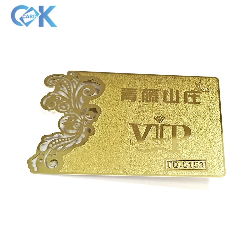 Hot Selling Custom Logo Stainless Steel Gold Metal Fidelity Card