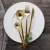 Import Hot selling modern design luxury dishwasher safe 4pcs cutlery set dinner knife and fork spoon gold flatware set for 4 from China