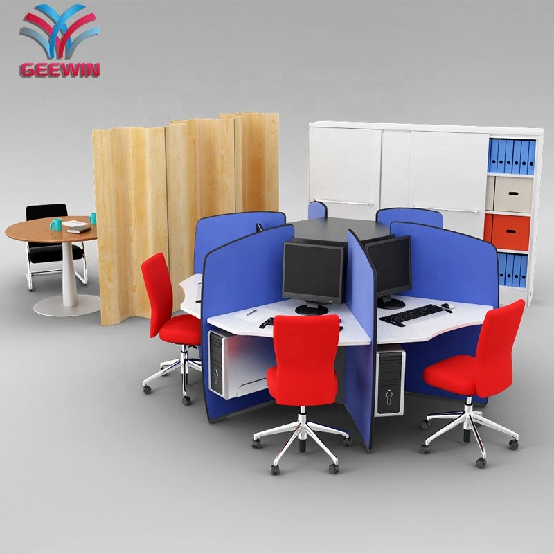 Hot Selling Popular Office Furniture Solution Cubicle Workstation Design Wooden Partition Desk