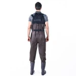 Hot Selling Waterproof Breathable Nylon Waders Hunting Bootfoot Safty Chest Pants Suit With Fishing Boots And Wading Belt