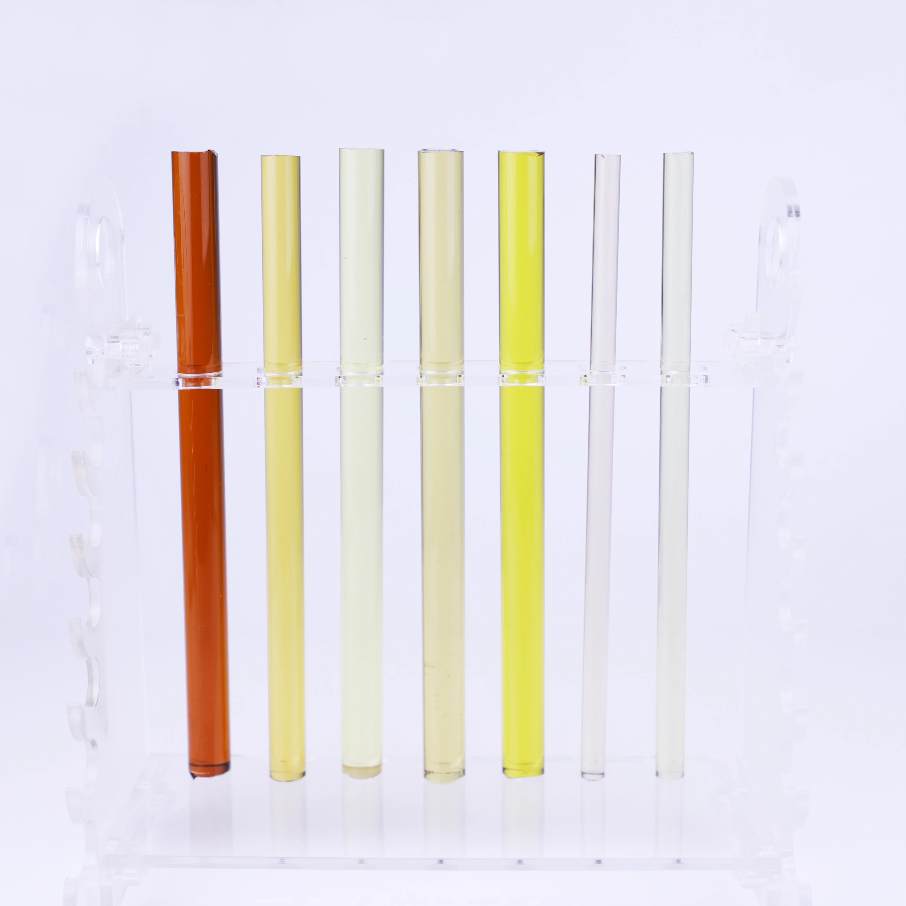 Hot selling wholesale solid cutting Colored  borosilicate glass rod
