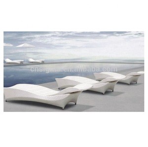 Hotel pool furniture plastic swimming pool chair outdoor sun lounger
