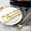 Hotel supplies creative handle mirror polishing 430 stainless steel cutlery gift set dinner flatware set