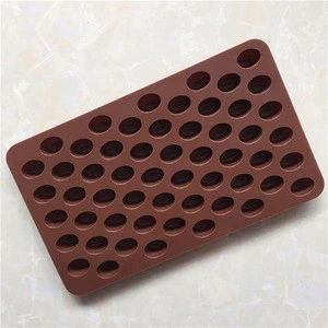 Household Hot Mini Chocolate Coffee Bean Silicone Mold Ice Pattern DIY Bake Mold
