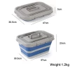 Household Rectangle TPR Plastic High Quality Silicone Box Car Folding Storage Basket Fishing bucket Folding bucket