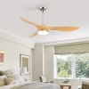 HSG Model 3612 ABS Blade new design modern 52 Inch Silver light source with wood grain blade fan light